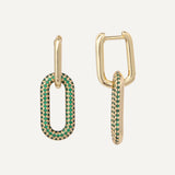 Maggie Earrings - Gold Emerald