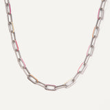 Angelina Necklace - Silver Pink Multi