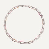 Angelina Necklace - Silver Pink Multi