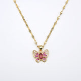 Dancing Butterfly Necklace - Gold