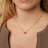 Kylie Necklace - Oval Small - Chai Latte