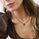 Kylie Necklace - Square - Cappuccino