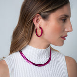 Milan Earrings - Cranberry