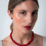 Mika Necklace - Matte Red