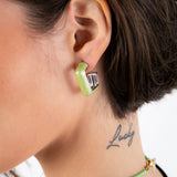 Summer Earrings - Silver Pistachio