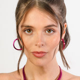 Keira Necklace - Cranberry