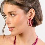 Milan Earrings - Cranberry