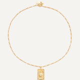Tarot Necklace - Gold Wheel