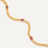 Anna Necklace - Gold - Red