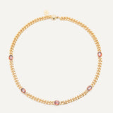 Anna Necklace - Gold - Red