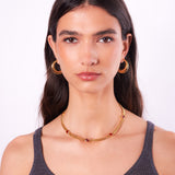 Anna Necklace - Gold - Red