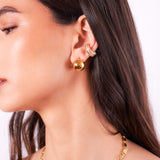 Mina Ear Cuff - Gold - Cream