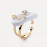 Daisy Ear Cuff - White