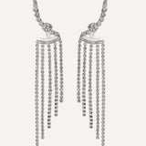 Crystal Earrings - Silver