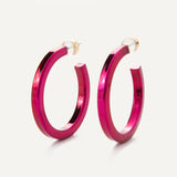 Milan Earrings - Cranberry