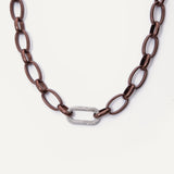 Roma Necklace - Silver Chocolate