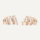 Quinn Earrings - Gold Clear