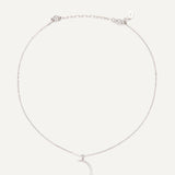 Night Moon Necklace - Silver