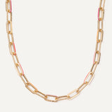 Angelina Necklace - Gold Pink Multi