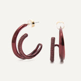 Arya Earrings - Merlot