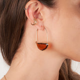 Belle Earrings - Silver Emerald