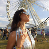 Opal Choker Necklace - Gold Multicolor
