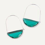 Belle Earrings - Silver Emerald