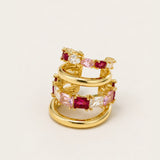 Luna Ear Cuff - Gold Cosmopolitan Pink