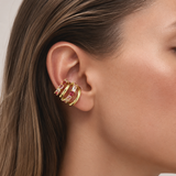 Luna Ear Cuff - Gold Cosmopolitan Pink