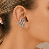 Luna Ear Cuff - Silver Clear