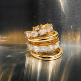 Luna Ear Cuff - Gold Clear
