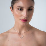 Night Moon Necklace - Silver
