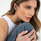 Quinn Earrings - Silver Midnight