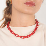 Mika Necklace - Matte Red