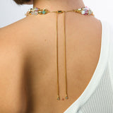 Opal Choker Necklace - Gold Multicolor