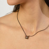 Kylie Necklace - Square - Cappuccino