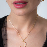 Night Moon Necklace - Gold
