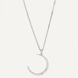 Night Moon Necklace - Silver