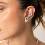 Quinn Earrings - Silver Chocolate