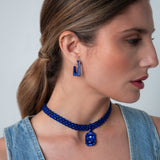 Mia Earrings - Royal Blue