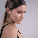 Milan Earrings - Olive