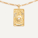 Tarot Necklace - Gold Wheel