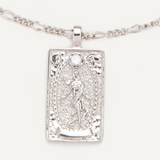 Tarot Necklace - Silver World