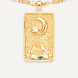 Tarot Necklace - Gold Moon