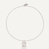 Tarot Necklace - Silver Wheel