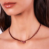 Camellia Necklace - Merlot