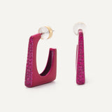 Mia Earrings - Cranberry