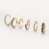Adeline Ring Set - Gold - Multicolor Neutral