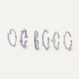 Adeline Ring Set - Silver - Multicolor Pastel