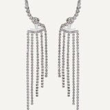 Crystal Earrings - Silver